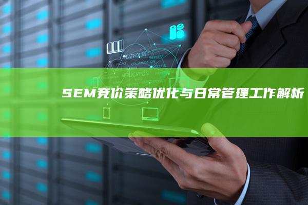 SEM竞价策略优化与日常管理工作解析